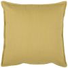 20" Tan Cotton Throw Pillow