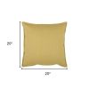 20" Tan Cotton Throw Pillow