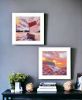 Set Of Two Jones Beach and Sailboat 2 White Framed Print Wall Art