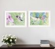 Set Of Two Humming Bird 1 and 2 White Framed Print Wall Art