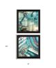 Set Of Two Earth tones I and Sea II 1 Black Framed Print Wall Art