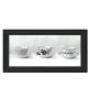 Cups and Saucers 2 Black Framed Print Wall Art