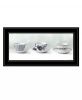 Cups and Saucers 3 Black Framed Print Wall Art