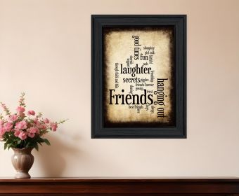 Friends 1 Black Framed Print Wall Art