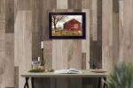 Flag Barn Black Picture Frame Print Wall Art