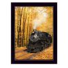 Fall Locomotive Black Framed Print Wall Art