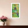 Purple Throated Mountain Gem White Framed Print Wall Art