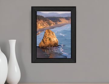 Strength 1 Black Framed Print Wall Art