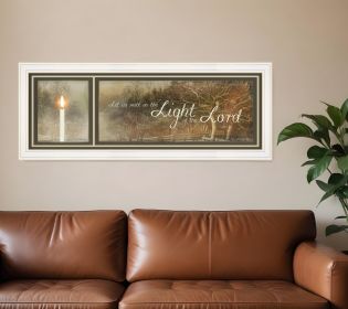 Walk in the Light 2 White Framed Print Wall Art