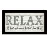 Relax 2 Black Framed Print Bathroom Wall Art