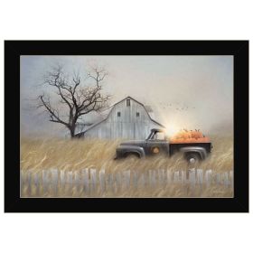 Fall Pumpkin Harvest 1 Black Framed Print Kitchen Wall Art