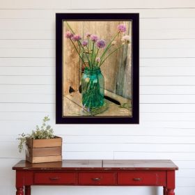 Country Chives 3 Black Framed Print Wall Art