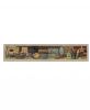 Country Bath Shelf 5 Brown Framed Print Bathroom Wall Art