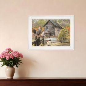 Down on the Farm I White Framed Print Wall Art