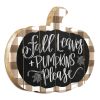 Fall Leaves and Pumpkins Please Unframed Print Wall Art