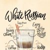 White Russian 1 Black Framed Print Wall Art