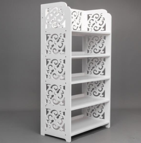 WPC - 5 Layers Carved Shoe Rack - A - 42X24X80cm