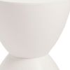 17" White Heavy Duty Plastic Round Pedestal End Table