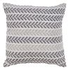 Set of Two 18" X 18" Gray Beach Chevron Cotton Zippered Pillow