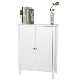 White Double Door Bathroom Cabinet