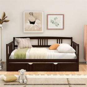 Full-size Sofa Bed Solid Wood Double Bed Brown