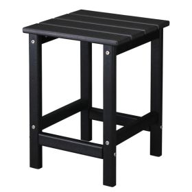 38x38x45.5cm Single Layer Square Black HDPE Side Table