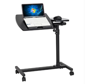 Four Wheel All Black Household Multifunctional Lifting Computer Desk