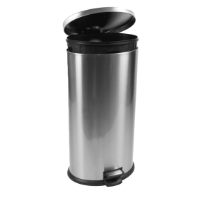 Better Homes & Gardens 7.9 Gallon Trash Can, Oval Kitchen Step Trash Can, Stainless Steel