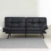 Convertible Memory Foam Futon Couch Bed; Modern Folding Sleeper Sofa-SF267PUBK