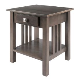 Stafford Accent Table; Oyster Gray