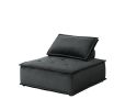 Anna Black Velvet Set of 2 Armless Lounge Chair