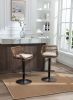 COOLMORE Swivel Bar Stools Set of 2 Adjustable Counter Height Chairs with Footrest for Kitchen, Dining Room 2PC/SET