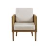 Handcrafted Rattan Upholstered Accent Arm Chair