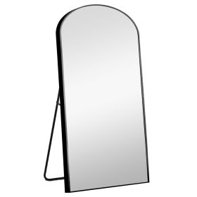 Black Arched Standing Mirror