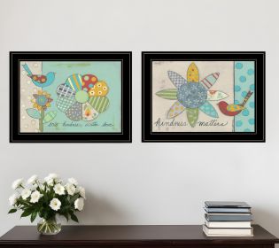 Set Of Two Kindness 2 Black Framed Print Wall Art