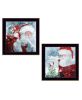 Set Of Two Santas Blessings 4 Black Framed Print Wall Art