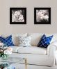 Set Of Two Noir Roses 3 Black Framed Print Wall Art