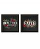 Set Of Two Cherish and Have Faith 2 Black Framed Print Wall Art