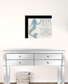 Set Of Two Mermaid Kisses Starfish Wishes 3 Black Framed Print Wall Art