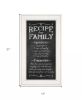 Recipe for Family White Framed Print Wall Art