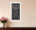 Recipe for Family White Framed Print Wall Art