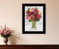 Vases with Flowers II 2 Black Framed Print Wall Art