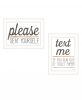 Set Of Two Text Me If You Run Out of Toilet Paper While Seated 1 White Framed Print Wall Art