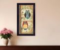 Two Wise Owls Black Framed Print Wall Art