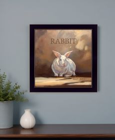 Ruby the Rabbit Black Framed Print Wall Art