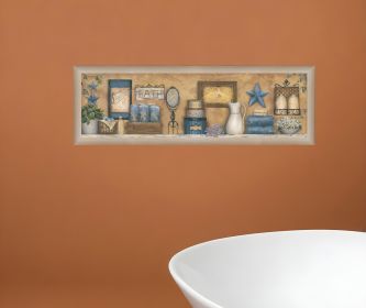 Starlight Bath 4 Brown Framed Print Bathroom Wall Art