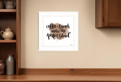 Coffee and Friends 2 White Framed Print Wall Art