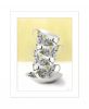 Time for Tea Yellow 1 White Framed Print Wall Art