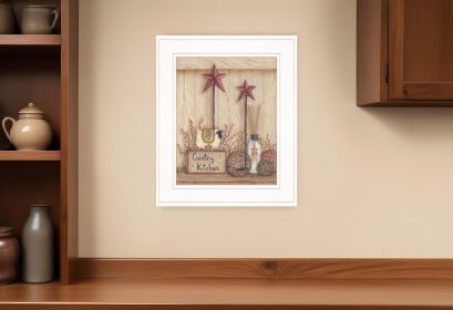 Country Kitchen 3 White Framed Print Kitchen Wall Art