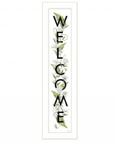 Welcome Sign II 1 White Framed Print Wall Art